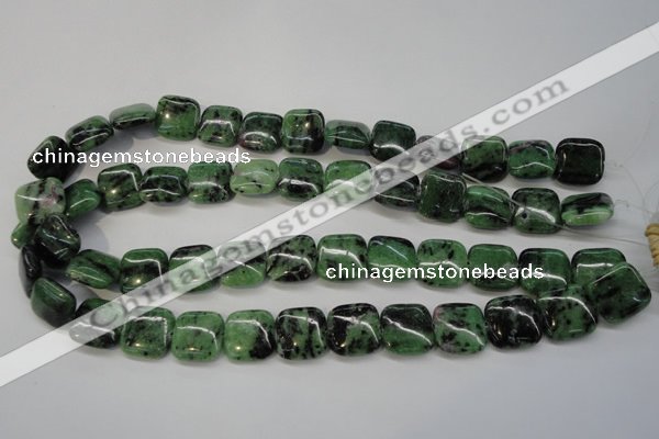 CRZ66 15.5 inches 16*16mm square ruby zoisite gemstone beads