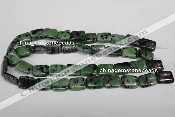 CRZ68 15.5 inches 15*20mm rectangle ruby zoisite gemstone beads