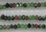 CRZ700 15 inches 2*3mm faceted rondelle ruby zoisite gemstone beads