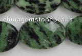 CRZ714 15 inches 20*30mm faceted oval ruby zoisite gemstone beads