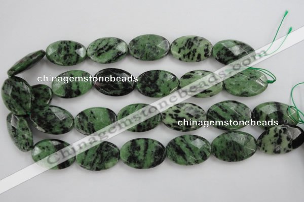 CRZ714 15 inches 20*30mm faceted oval ruby zoisite gemstone beads