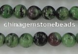 CRZ721 15.5 inches 6mm round ruby zoisite gemstone beads