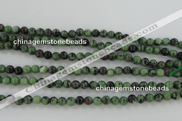 CRZ721 15.5 inches 6mm round ruby zoisite gemstone beads