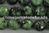 CRZ730 15.5 inches 6mm faceted round ruby zoisite gemstone beads