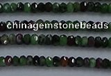 CRZ750 15.5 inches 2*2.5mm faceted rondelle ruby zoisite beads