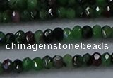 CRZ751 15.5 inches 2.5*4mm faceted rondelle ruby zoisite beads