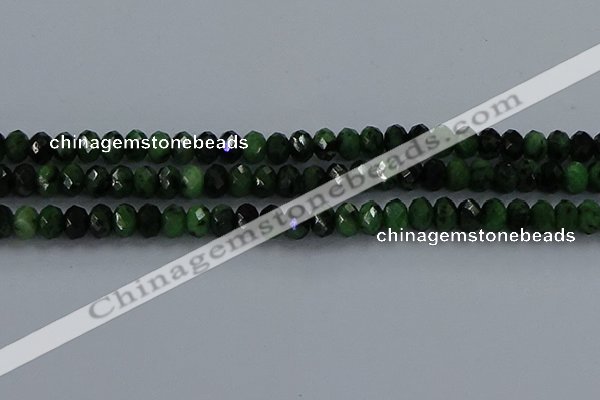 CRZ754 15.5 inches 5*8mm faceted rondelle ruby zoisite beads