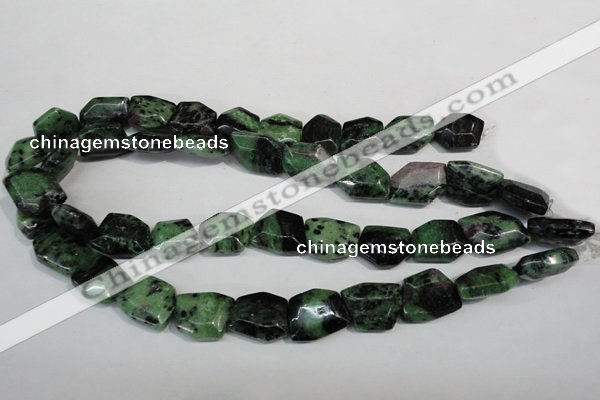 CRZ77 15.5 inches 15*20mm freeform ruby zoisite gemstone beads