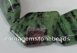 CRZ78 15.5 inches 22*30mm freeform ruby zoisite gemstone beads