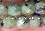 CRZ785 15.5 inches 6*6mm faceted drum ruby zoisite beads