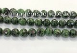 CRZ790 15.5 inches 16mm faceted round ruby zoisite gemstone beads