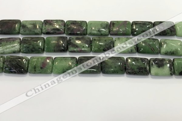 CRZ794 15.5 inches 15*20mm rectangle ruby zoisite gemstone beads