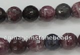 CRZ806 15.5 inches 8mm faceted round natural ruby sapphire beads