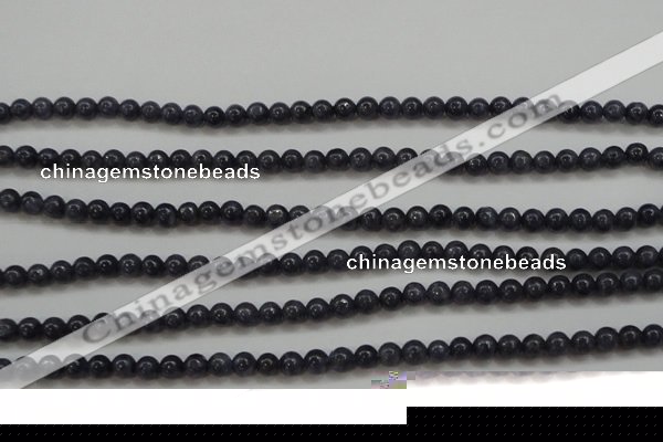 CRZ821 15.5 inches 4mm round natural sapphire gemstone beads
