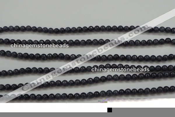 CRZ821 15.5 inches 4mm round natural sapphire gemstone beads