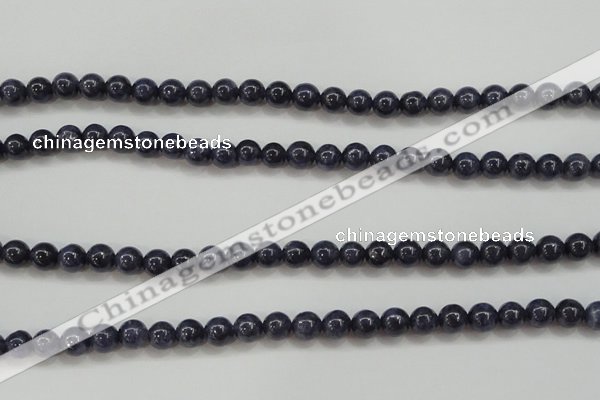 CRZ822 15.5 inches 6mm round natural sapphire gemstone beads