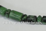 CRZ83 2*4mm – 6*10mm rondelle & 4*6mm – 10*11mm tube ruby zoisite beads