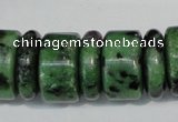 CRZ84 15.5 inches 5*16mm & 10*16mm rondelle ruby zoisite gemstone beads