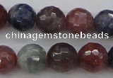 CRZ882 15.5 inches 8mm faceted round natural ruby sapphire beads