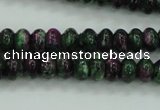 CRZ921 15.5 inches 6*10mm rondelle Chinese ruby zoisite beads