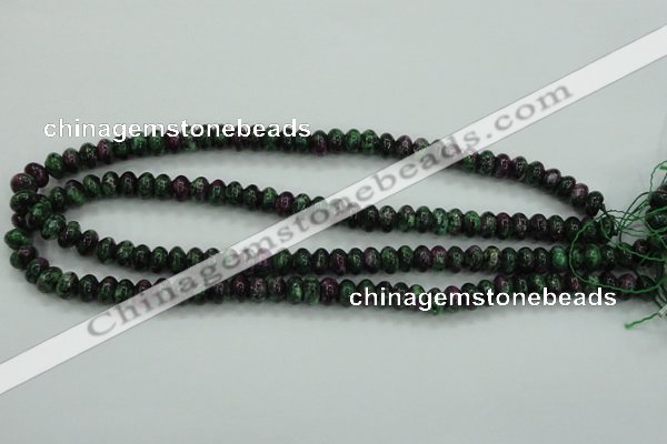 CRZ921 15.5 inches 6*10mm rondelle Chinese ruby zoisite beads