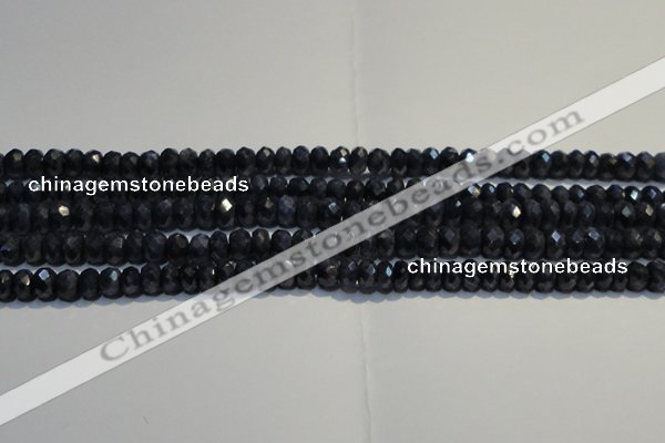 CRZ972 15.5 inches 4*6mm faceted rondelle A- grade sapphire beads