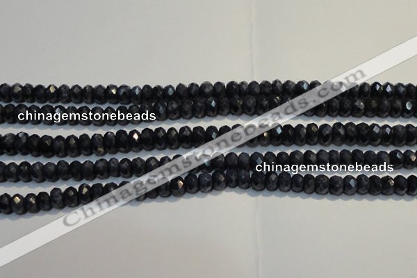 CRZ976 15.5 inches 4*6mm faceted rondelle A grade sapphire beads