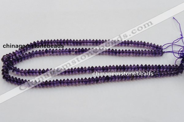 CSA07 15.5 inches 4*8mm rondelle synthetic amethyst beads wholesale