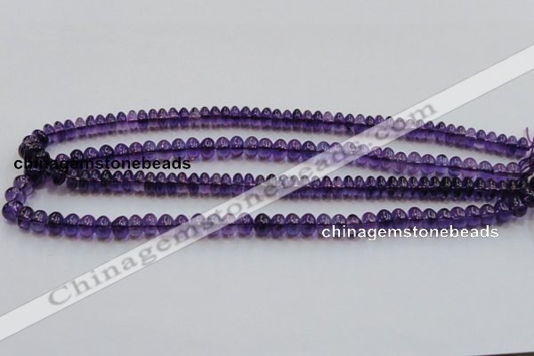 CSA08 15.5 inches 5*8mm rondelle synthetic amethyst beads wholesale