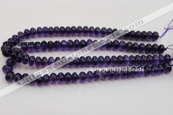 CSA09 15.5 inches 8*12mm rondelle synthetic amethyst beads wholesale