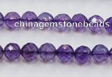 CSA16 15.5 inches 8mm faceted round synthetic amethyst beads