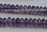 CSA23 15.5 inches 5*10mm faceted rondelle synthetic amethyst beads