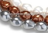 CSB03 16 inches 12*16mm nugget shell pearl beads Wholesale