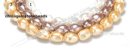 CSB04 16 inches 16*20mm nugget shell pearl beads Wholesale