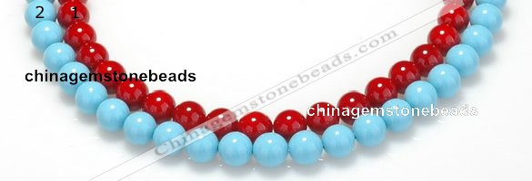 CSB08 16 inches 12mm round shell pearl beads Wholesale