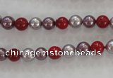 CSB1017 15.5 inches 6mm round mixed color shell pearl beads