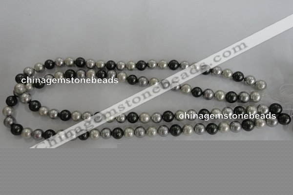 CSB1038 15.5 inches 8mm round mixed color shell pearl beads