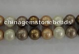 CSB1044 15.5 inches 8mm round mixed color shell pearl beads