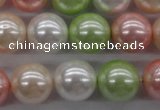 CSB1136 15.5 inches 14mm round mixed color shell pearl beads