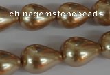 CSB114 15.5 inches 15*19mm teardrop shell pearl beads wholesale