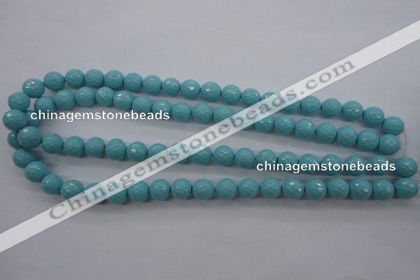 CSB1176 15.5 inches 12mm faceted round shell pearl beads