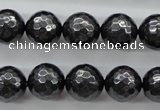 CSB1186 15.5 inches 12mm faceted round shell pearl beads