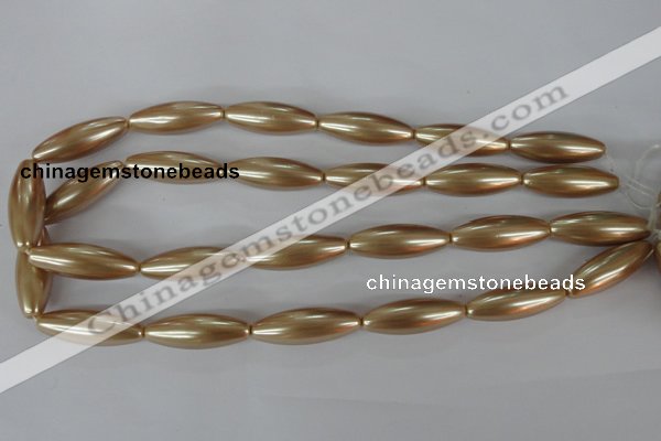 CSB120 15.5 inches 10*30mm rice shell pearl beads wholesale