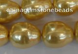 CSB130 15.5 inches 18*22mm nuggets shell pearl beads wholesale