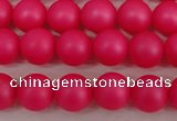 CSB1300 15.5 inches 4mm matte round shell pearl beads wholesale