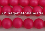 CSB1301 15.5 inches 6mm matte round shell pearl beads wholesale