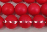 CSB1306 15.5 inches 6mm matte round shell pearl beads wholesale