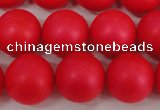 CSB1307 15.5 inches 8mm matte round shell pearl beads wholesale