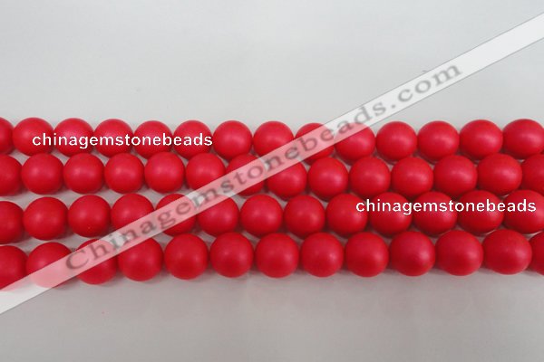 CSB1307 15.5 inches 8mm matte round shell pearl beads wholesale