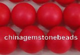 CSB1308 15.5 inches 10mm matte round shell pearl beads wholesale